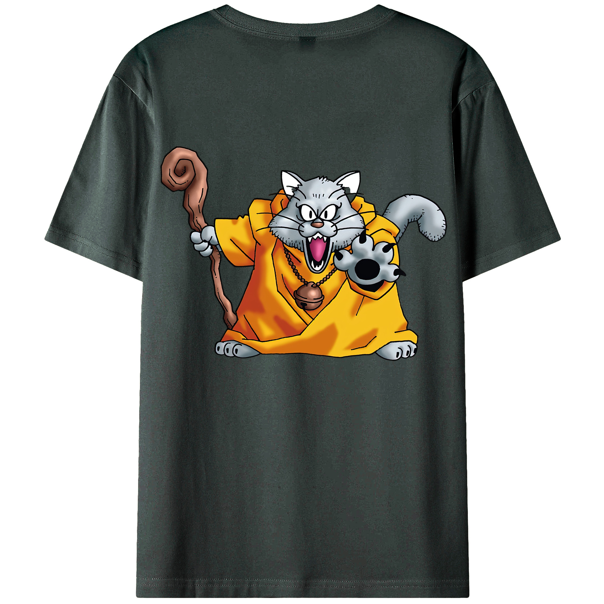 （画像用） ドラゴンクエスト Doragon Kuesuto Dragon Quest 綿100％ メンズ半袖Tシャツ（バックプリント） 通気性